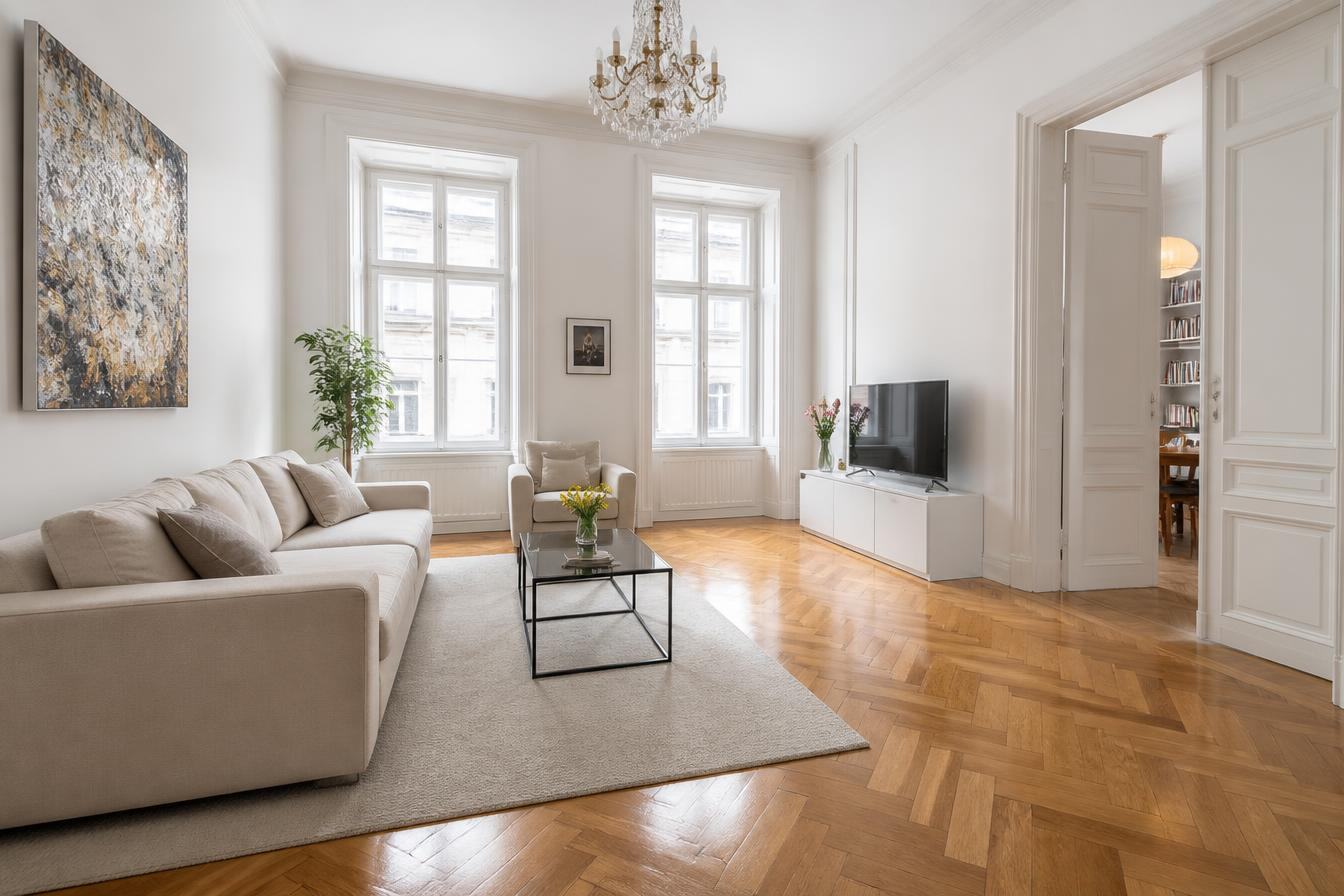 cleandream.at Haushaltshilfe Wien — gereinigtes Wohnzimmer einer Wiener Wohnung